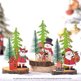 Maxbell Wooden Christmas Table Decor Table Top Decoration for Holiday Fireplace Home Santa Claus