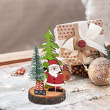 Maxbell Wooden Christmas Table Decor Table Top Decoration for Holiday Fireplace Home Santa Claus