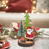Maxbell Wooden Christmas Table Decor Table Top Decoration for Holiday Fireplace Home Santa Claus