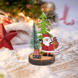 Maxbell Wooden Christmas Table Decor Table Top Decoration for Holiday Fireplace Home Santa Claus