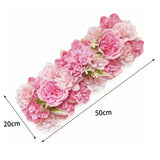 Artificial Flower Panel for Table Centerpieces for Wedding Dining Table Ceremony Dark Pink