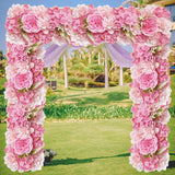 Artificial Flower Panel for Table Centerpieces for Wedding Dining Table Ceremony Dark Pink