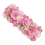 Artificial Flower Panel for Table Centerpieces for Wedding Dining Table Ceremony Dark Pink