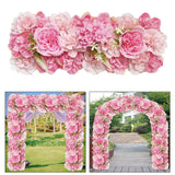Artificial Flower Panel for Table Centerpieces for Wedding Dining Table Ceremony Dark Pink