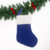 Maxbell 6xChristmas Stocking Candy Gift Bag for Kids Bedroom Fireplace Winter Festival Blue