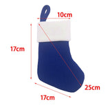 Maxbell 6xChristmas Stocking Candy Gift Bag for Kids Bedroom Fireplace Winter Festival Blue