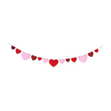 Maxbell 6xHeart Banner Gift DIY Valentine's Day Decor for Birthday Valentines Day Home Style B