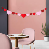 3xHeart Banner Gift DIY Valentine's Day Decor for Birthday Valentines Day Home Style B