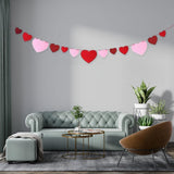 Maxbell 6xHeart Banner Gift DIY Valentine's Day Decor for Birthday Valentines Day Home Style B