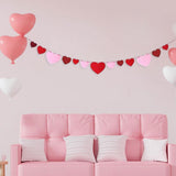 Maxbell 5xHeart Banner Gift DIY Valentine's Day Decor for Birthday Valentines Day Home Style B