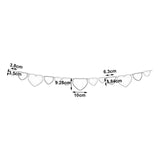 Maxbell 5xHeart Banner Gift DIY Valentine's Day Decor for Birthday Valentines Day Home Style B