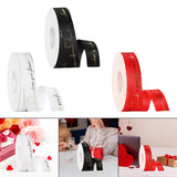 Maxbell 2xValentine's Day Ribbon Romantic DIY Crafts for Greeting Cards Holiday Wreath White
