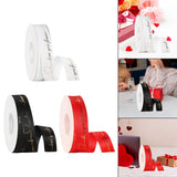 Maxbell 5xValentine's Day Ribbon Romantic DIY Crafts for Greeting Cards Holiday Wreath White