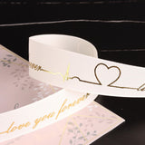 Maxbell 3xValentine's Day Ribbon Romantic DIY Crafts for Greeting Cards Holiday Wreath White