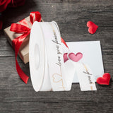 Maxbell 4xValentine's Day Ribbon Romantic DIY Crafts for Greeting Cards Holiday Wreath White