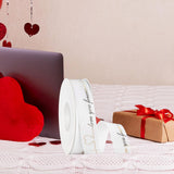 Maxbell 6xValentine's Day Ribbon Romantic DIY Crafts for Greeting Cards Holiday Wreath White