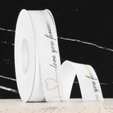 Maxbell 5xValentine's Day Ribbon Romantic DIY Crafts for Greeting Cards Holiday Wreath White