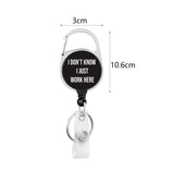 Maxbell 5xRetractable Badge Holder Keychain Name Badge Clip for Teacher Doctors Office style A