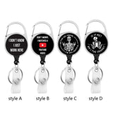 Maxbell 3xRetractable Badge Holder Keychain Name Badge Clip for Teacher Doctors Office style A