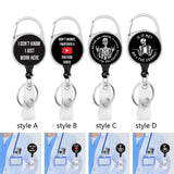 Maxbell 5xRetractable Badge Holder Keychain Name Badge Clip for Teacher Doctors Office style A