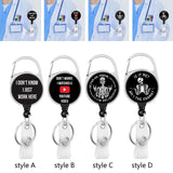 Maxbell 2xRetractable Badge Holder Keychain Name Badge Clip for Teacher Doctors Office style A