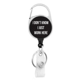 Maxbell 3xRetractable Badge Holder Keychain Name Badge Clip for Teacher Doctors Office style A