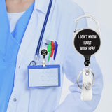 Maxbell 4xRetractable Badge Holder Keychain Name Badge Clip for Teacher Doctors Office style A