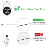 Maxbell 4xRetractable Badge Holder Keychain Name Badge Clip for Teacher Doctors Office style A