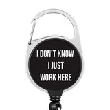 Maxbell 3xRetractable Badge Holder Keychain Name Badge Clip for Teacher Doctors Office style A