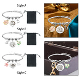 Maxbell Charm Bracelet Stainless Steel Mother's Day Gift for Grandmother Her Grandma Style A