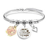 Maxbell Charm Bracelet Stainless Steel Mother's Day Gift for Grandmother Her Grandma Style A