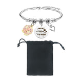 Maxbell Charm Bracelet Stainless Steel Mother's Day Gift for Grandmother Her Grandma Style A