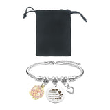 Maxbell Charm Bracelet Stainless Steel Mother's Day Gift for Grandmother Her Grandma Style A