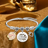 Maxbell Charm Bracelet Stainless Steel Mother's Day Gift for Grandmother Her Grandma Style A