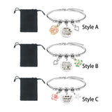 Maxbell Charm Bracelet Stainless Steel Mother's Day Gift for Grandmother Her Grandma Style A