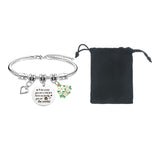 Maxbell Charm Bracelet Stainless Steel Mother's Day Gift for Grandmother Her Grandma Style B