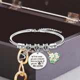 Maxbell Charm Bracelet Stainless Steel Mother's Day Gift for Grandmother Her Grandma Style B