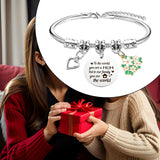 Maxbell Charm Bracelet Stainless Steel Mother's Day Gift for Grandmother Her Grandma Style B