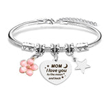 Maxbell Charm Bracelet Stainless Steel Mother's Day Gift for Grandmother Her Grandma Style C