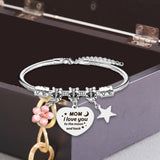 Maxbell Charm Bracelet Stainless Steel Mother's Day Gift for Grandmother Her Grandma Style C