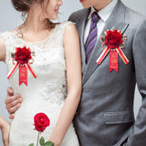 2x Wedding Boutonniere Rose Boutonniere for Events Anniversary Engagement