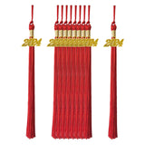 Maxbell 3x10x Graduation Cap Hat Tassel Academic Charm Supplies Ceremonies Accessories red