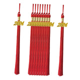 Maxbell 3x10x Graduation Cap Hat Tassel Academic Charm Supplies Ceremonies Accessories red