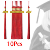 Maxbell 4x10x Graduation Cap Hat Tassel Academic Charm Supplies Ceremonies Accessories red