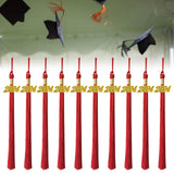 Maxbell 3x10x Graduation Cap Hat Tassel Academic Charm Supplies Ceremonies Accessories red