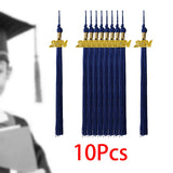 Maxbell 2x10x Graduation Cap Hat Tassel Academic Charm Supplies Ceremonies Accessories blue