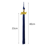 Maxbell 2x10x Graduation Cap Hat Tassel Academic Charm Supplies Ceremonies Accessories blue