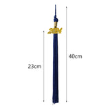 Maxbell 4x10x Graduation Cap Hat Tassel Academic Charm Supplies Ceremonies Accessories blue