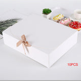 Maxbell Maxbell 10Pcs Bridesmaid Proposal Box Paper Presentation Boxes for Party Baby Shower White