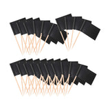 Maxbell Maxbell 100Pcs Mini Flag Toothpicks Snack Accessories DIY Craft Party Cupcake Sticks Black